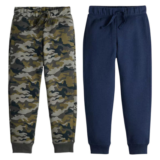 Jumping Beans Fleece Jogger Pants | Color: Camo/Navy | Size 18m, 2t. 3t, 4t, 5t