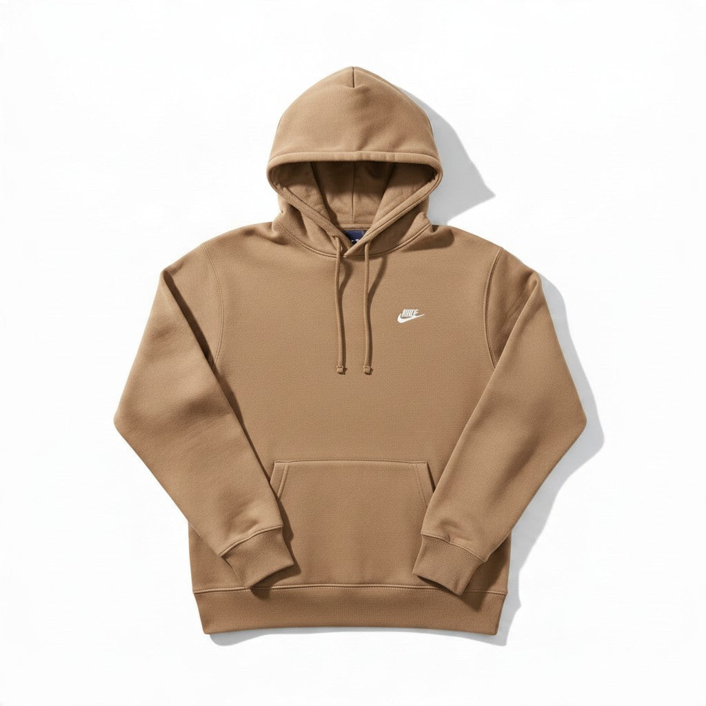 Nike Club Pullover Fleece Hoodie Parachute Beige Men's Size Large FN3859 297