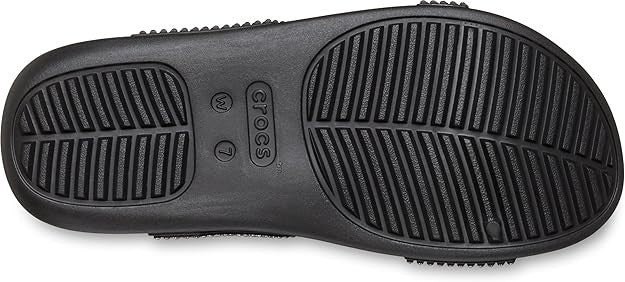 Crocs Getaway Gems Strappy Black Rhinestone Slide Sandals Womens 9 - 212584-001