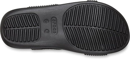 Crocs Getaway Gems Strappy Black Rhinestone Slide Sandals Womens 9 - 212584-001