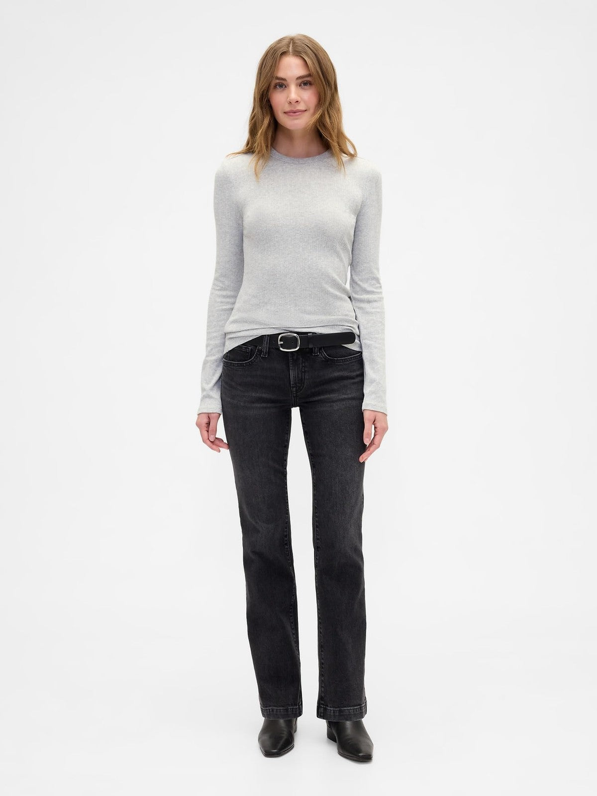 GAP Womens Cozy Ribbed Crewneck Pullover
