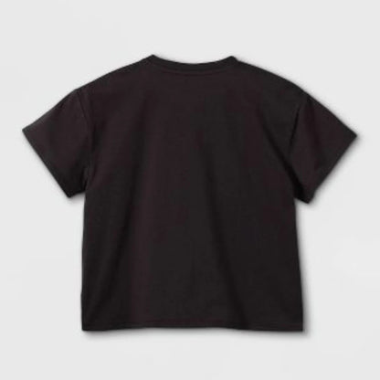 Girls' Boxy Cropped Short Sleeve Graphic T-Shirt - Art Class