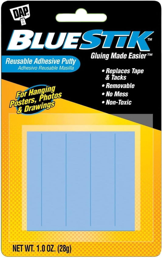 DAP Removable Adhesive Putty: 1.0 oz. (Blue) Rapid Fuse (Packaging may vary)