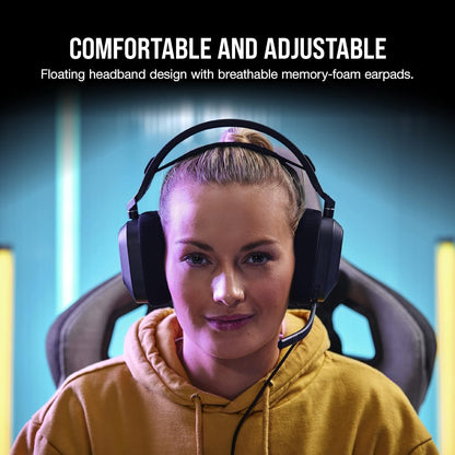 Corsair HS80 RGB USB Premium Wired Gaming Headset W/ Dolby Audio Surround Sound