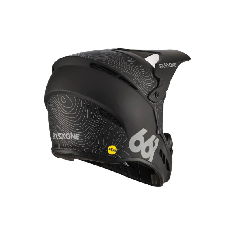 661 Reset Full Face Helmet Contour Black - Dirt Bike Helmet - Skate Helmet - XS