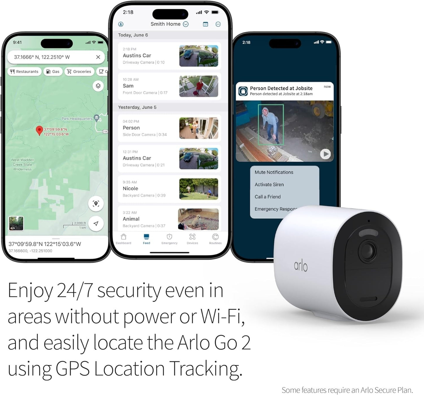 ARLO VML2030 Go 2 LTE Wi-Fi Security Camera- Product is not tested selling AS-Is