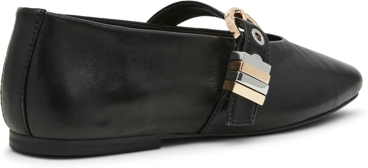 Steve Madden Lucia Mary Jane Ballet Flat - Black Leather - Women's 8.5
