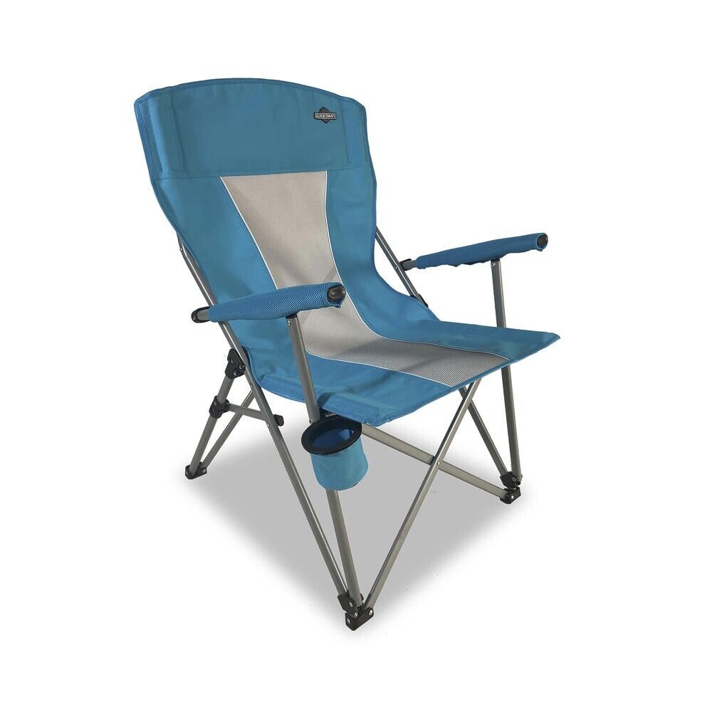 Guidesman Portable Hard Arm Folding Quad Chair, Supports 300lbs