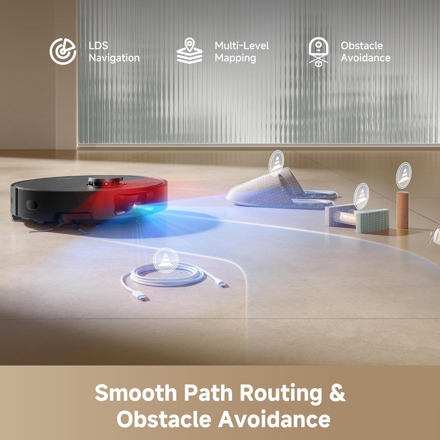 D20 Plus Robot Vacuum and Mop, 13,000Pa Suction, Self-Emptying with 5L Dust B...