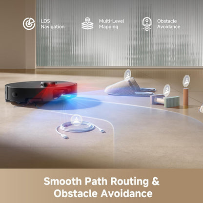 D20 Plus Robot Vacuum and Mop, 13,000Pa Suction, Self-Emptying with 5L Dust B...