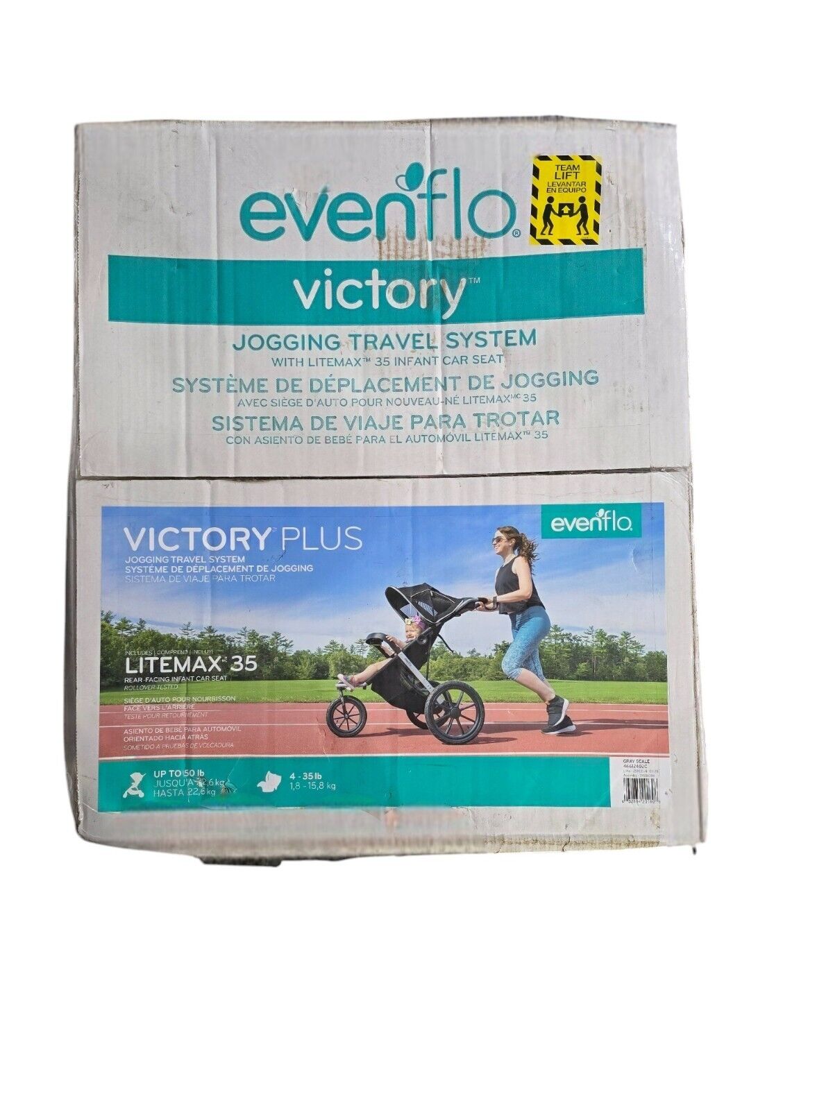 Evenflo Victory Plus Jogging Travel System w/LITEMAX 35 Rear-Facing Car Seat