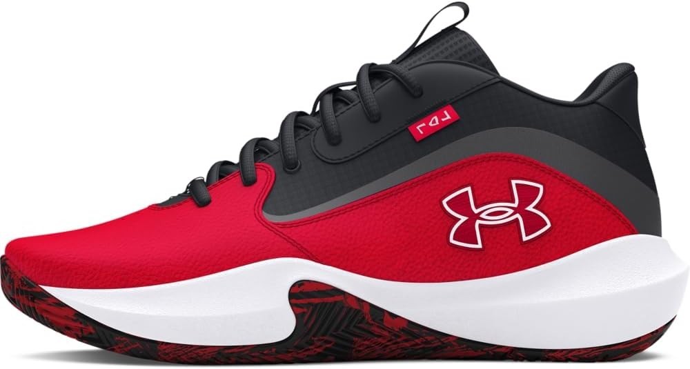 Under Armour UA Lockdown 7 Basketball Shoes Men Size 8 Red Black 3028512-600