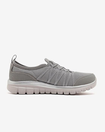 Skechers Women's Graceful Purecrush Slip-On Sneaker Gray/Silver 100888