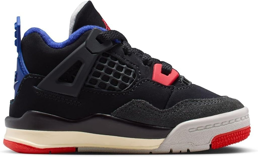 Toddler's Jordan 4 Retro OG Black/Fire Red-Deep Royal Blue (IB4387 003)