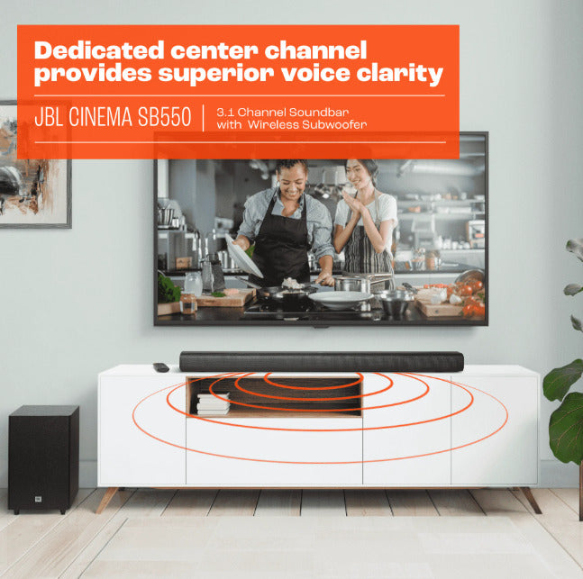JBL CINEMA SB550 - 3.1 Channel Soundbar with Wireless Subwoofer