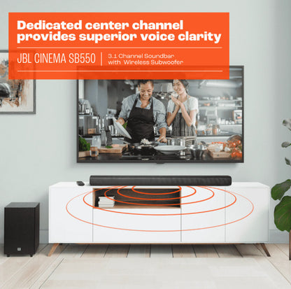 JBL CINEMA SB550 - 3.1 Channel Soundbar with Wireless Subwoofer