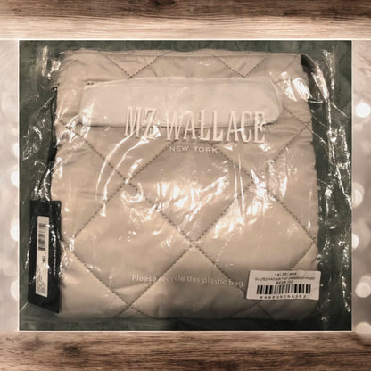 MZ WALLACE Madison Flat Crossbody, Frost - NWT -  Pockets: 6 Inside & 2 Outside