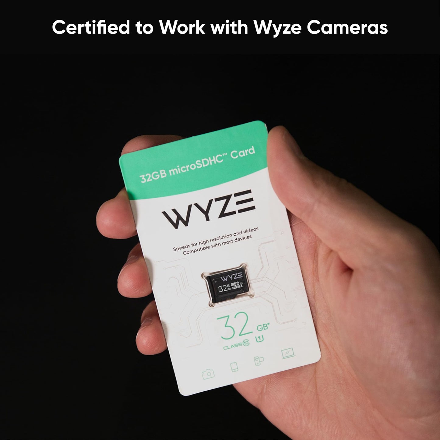 Wyze Expandable Storage MicroSDHC Card Class 10, Black
