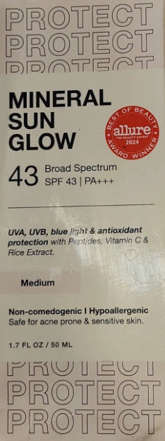 INNBEAUTY Project Mineral Sun Glow SPF 43 PA+++, Medium, 1.7 oz (50 ml) | Tin...