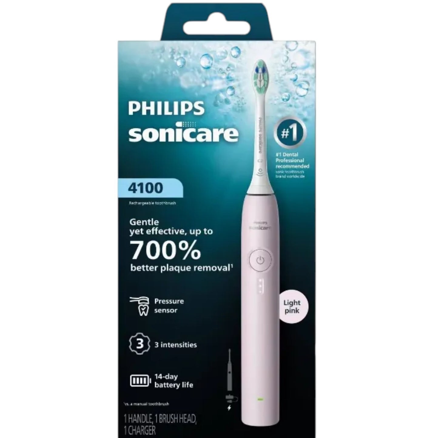 Philips Sonicare 4100 Rechargeable Sonic Toothbrush, Light Pink, NEW IN BOX