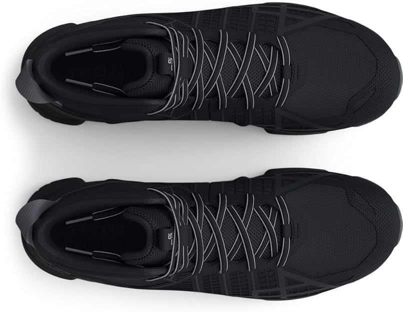 UNDER ARMOUR MEN'S MICRO G STRIKEFAST MID CROSS TRAINER-BLK/GRAY-SIZE 10