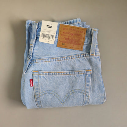 Levi's Premium Women's 501 Original Cropped Light Wash Jeans, 25 x 28