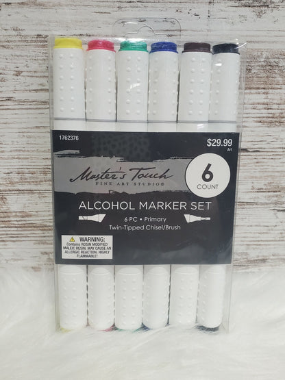 Master's Touch Alcohol 6 PC Marker Set,Various