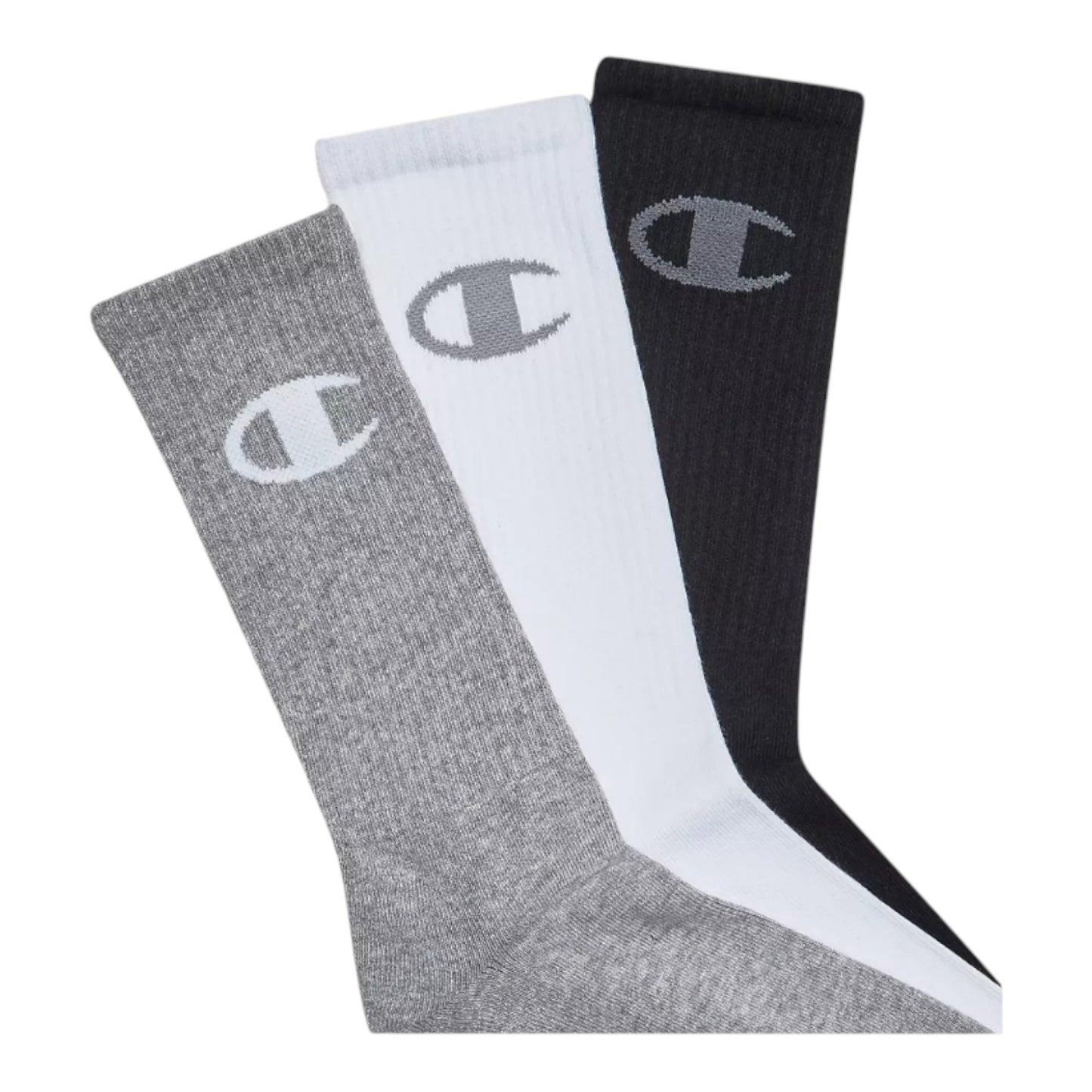 Champion Authentic Originals Men's 3-pack Logo Cushion Crew Socks - 6-12