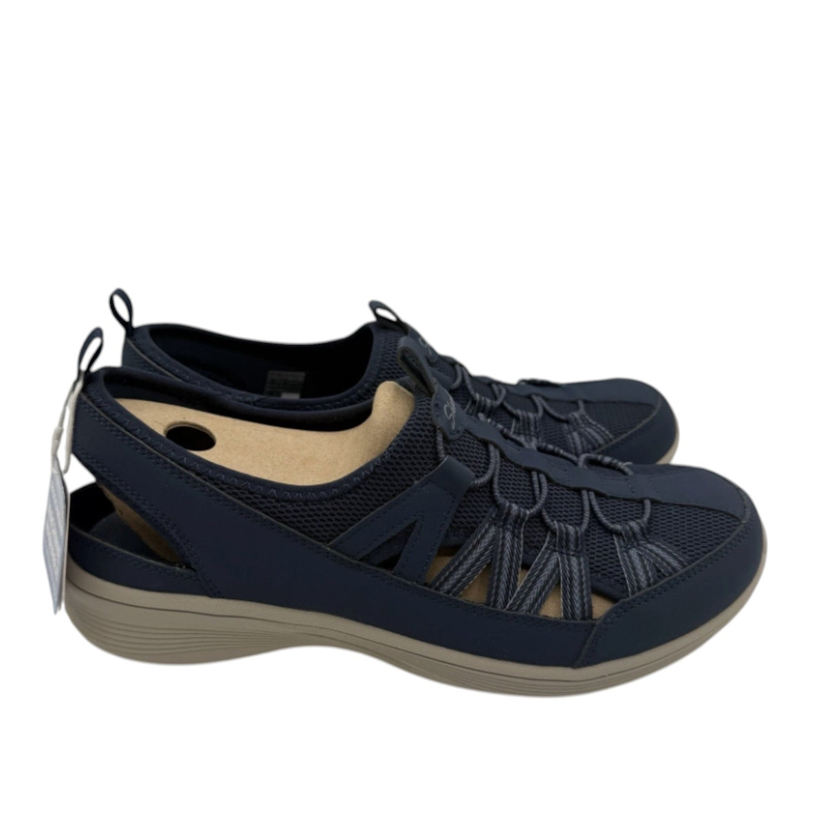 Skechers New Coool Sweet Promise Sandals Womens Sz 7.5 Navy Blue Slip On Shoes