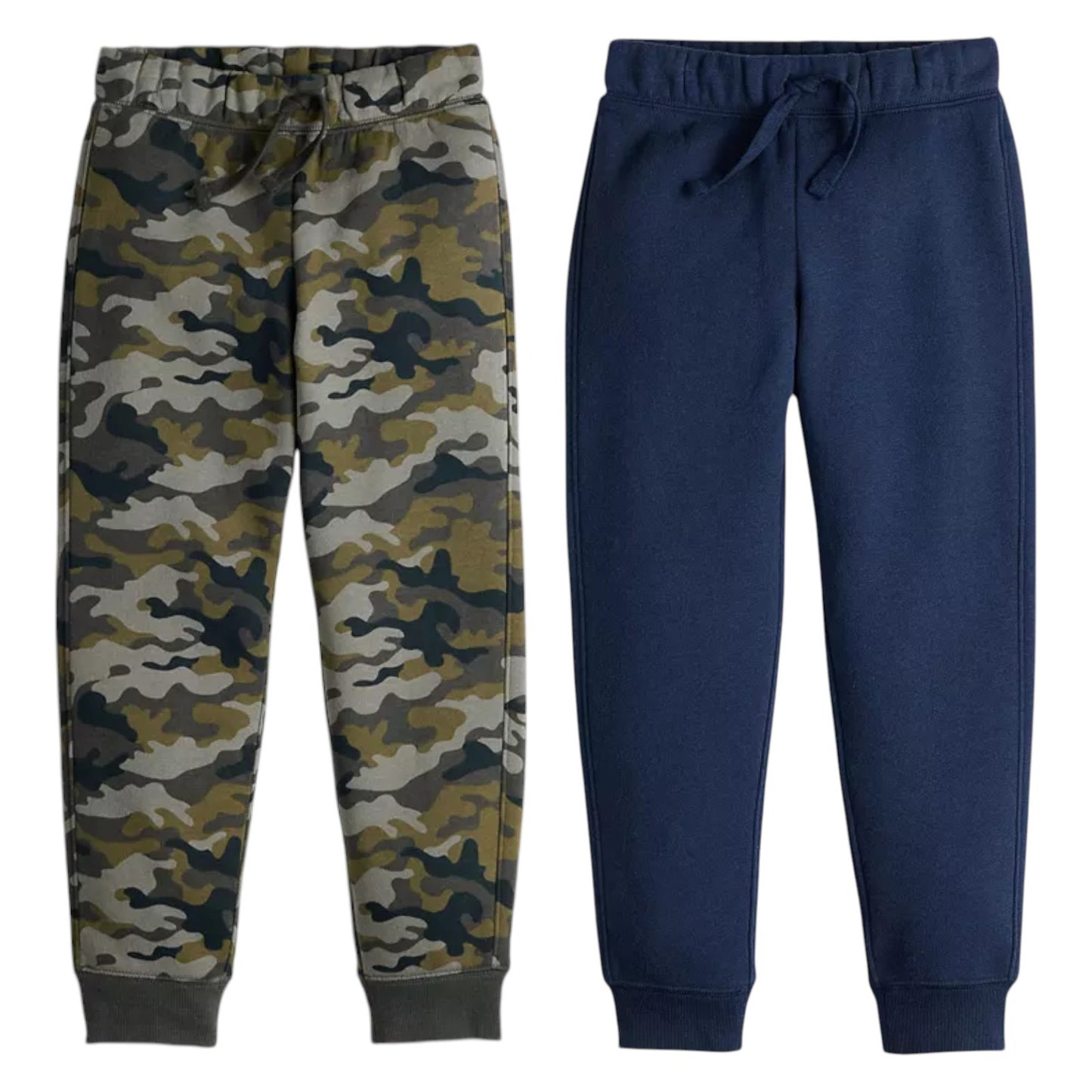 Jumping Beans Fleece Jogger Pants | Color: Camo/Navy | Size 18m, 2t. 3t, 4t, 5t