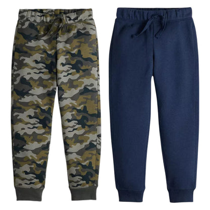 Jumping Beans Fleece Jogger Pants | Color: Camo/Navy | Size 18m, 2t. 3t, 4t, 5t
