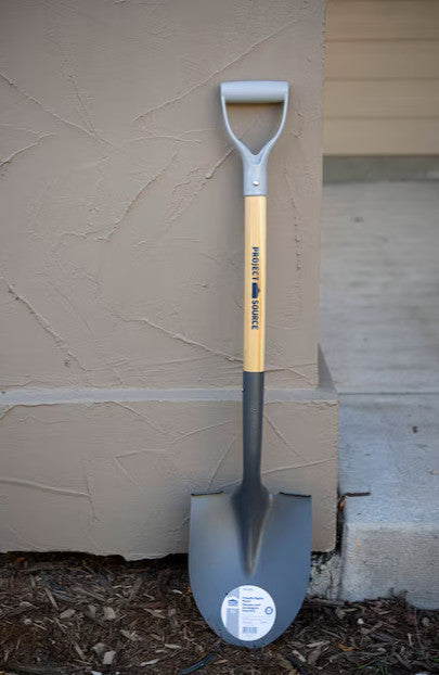 Project Source D-Handle Garden Shovel, Hardwood and Steel 19.75in 3351651