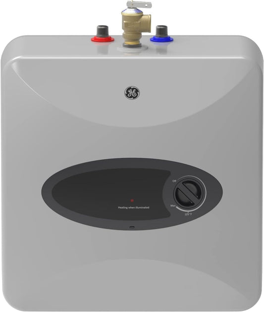 6 Gallon, Versatile Mini Tank Electric Water Heater with Adjustable Thermosta...