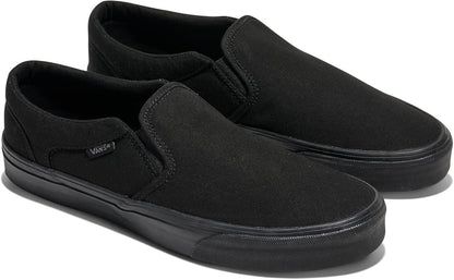 Vans Men's Asher Black Canvas Slip on Skate Shoes 🛹 Assorted Sizes 🛹 NWB