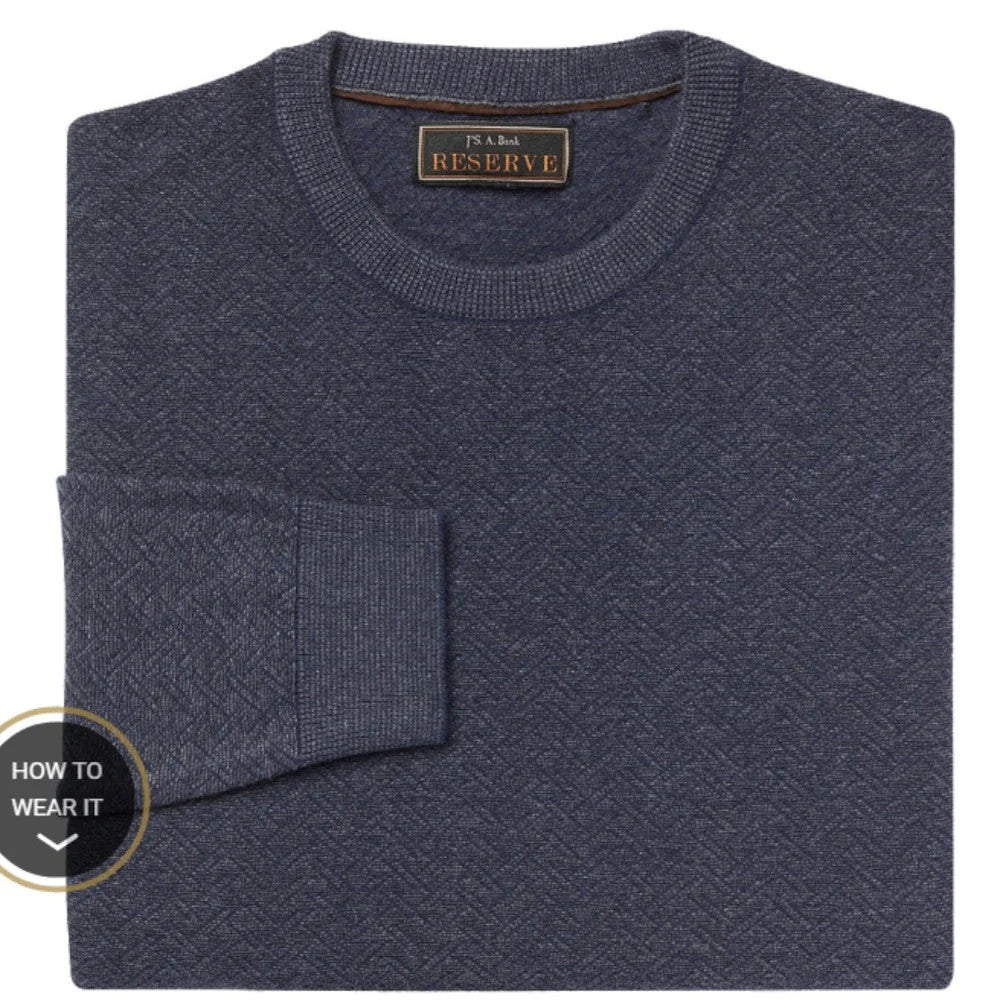Reserve Collection Cotton & Silk Crew Neck Sweater