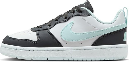 Nike Court Borough Low Recraft Big Kids' Shoes Anthracite/White/ Blue Size 3.5y