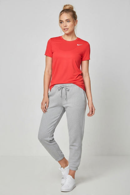 Nike Dri Fit V-Neck T-Shirt Athletic Cut  Women's (DX0687-657) -Red, Large