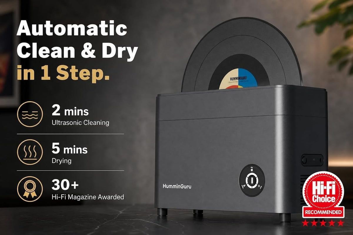 HumminGuru Ultrasonic Vinyl Record Cleaner HG01 - Brand New In Box NIB 12" LP
