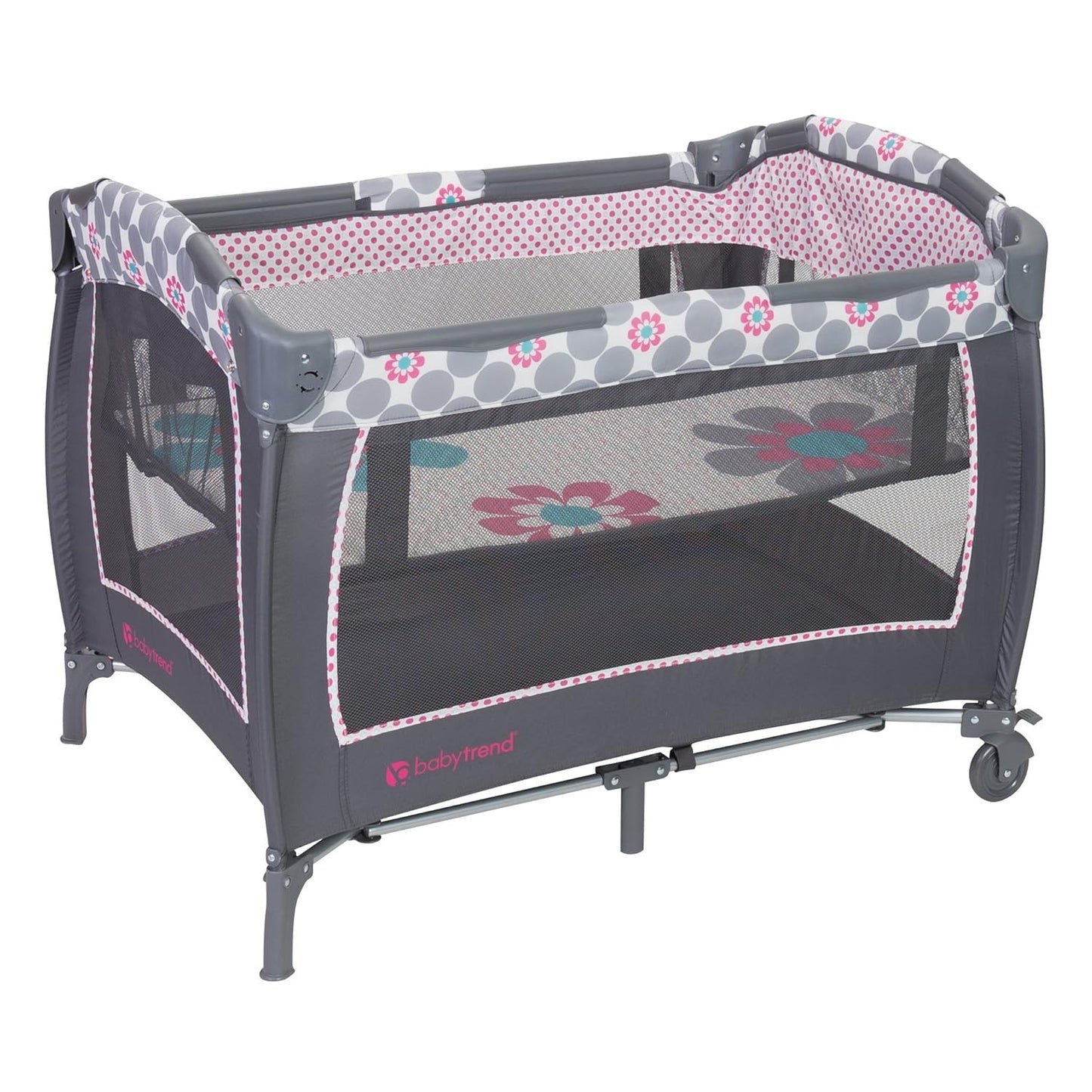 Nursery Center Playard Baby Trend Lil Snooze Deluxe II Daisy Dots - PY86B63C