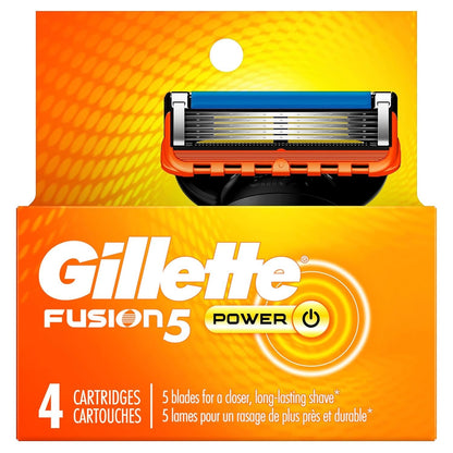Gillette Fusion5 Power Razor Blades 4-Pack New OEM Cartridges 91321829