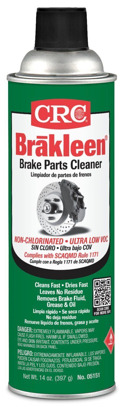 CRC BRAKLEEN Brake Parts Cleaner - Ultra Low VOC, 20-Ounce (5151)