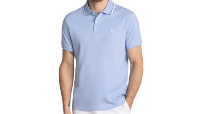 U.S. Polo Assn. Men's Slim Fit Tipped Interlock Knit Polo Shirt