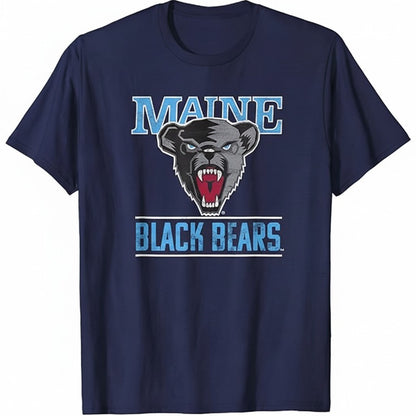 Maine Black Bears Men's Blue T-shirt - Colosseum Brand - Cotton Tee -