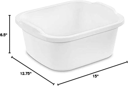 Sterilite 12 Quart/11.4 Liter Dishpan, White