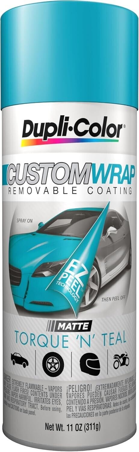 Dupli-Color ECWRC8057 Custom Wrap Removable Auto Spray Paint Matte Torque N Teal