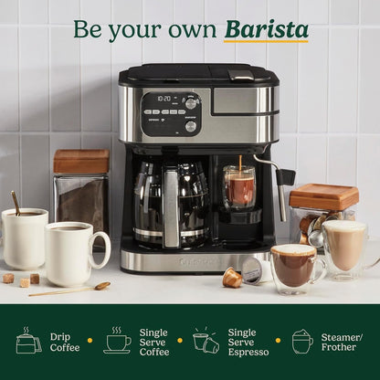 NEW Cuisinart Coffee Center Barista Bar 4-in-1 Coffeemaker SS-4N1NAS Black