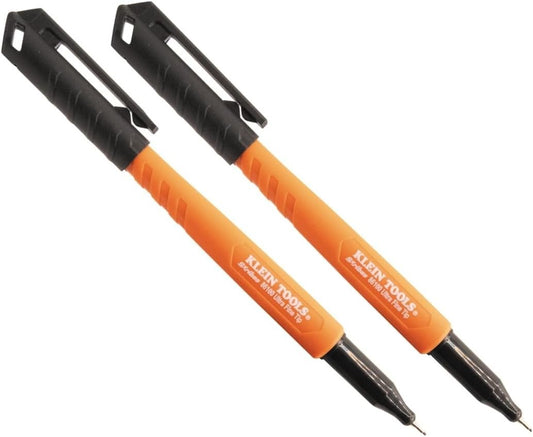 Klein Tools 861002 Skribes Ultra Fine Tip Permanent Markers, Black, 2-Pack