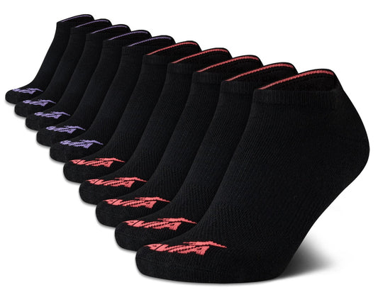 Avia Women's Low Cut Athletic Socks 10 Pack Cushioned Ankle Running Socks