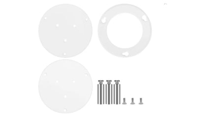 Geekria Acrylic Clear Case for Amazon Echo Dot 3rd Gen with Clock (Clear Round)