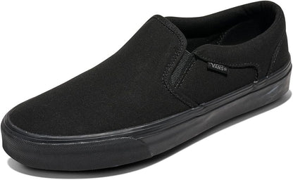Vans Men's Asher Black Canvas Slip on Skate Shoes 🛹 Assorted Sizes 🛹 NWB
